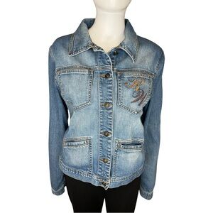 Y2K Roca Wear Women Denim Jacket XL